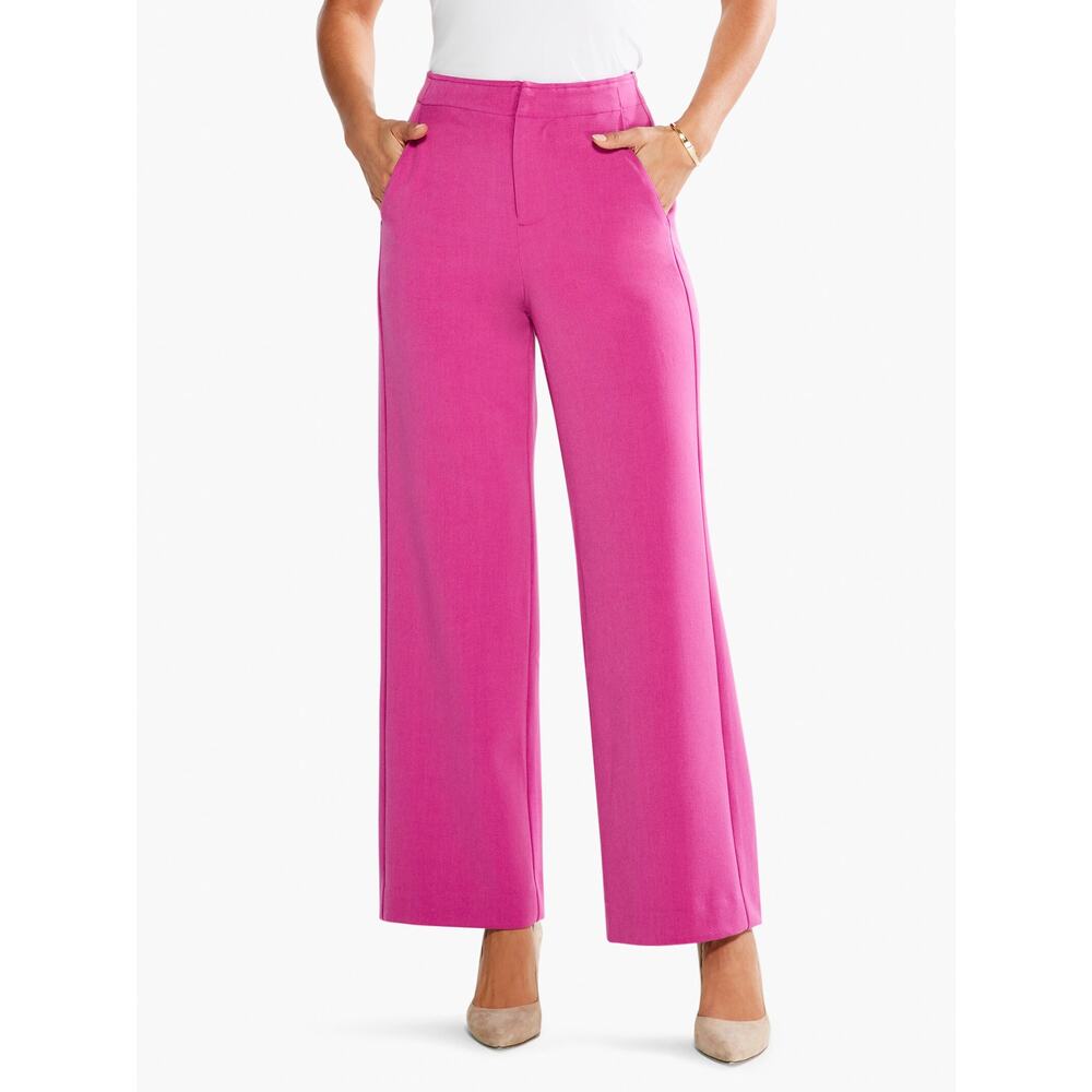 NIC+ZOE Work It Wide Leg Trousers in Orchid Petal Size 8